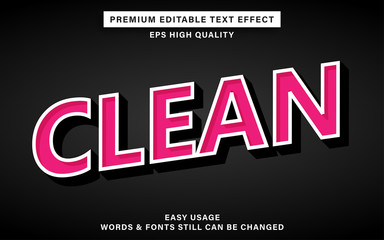 clean text effect