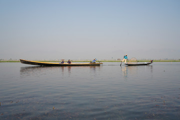 Pescatori sul lago Inle