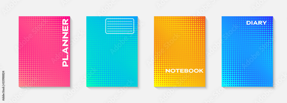 Aufkleber minimal vector abstract cover notebook design. planner and diary cover for print. abstract design fo