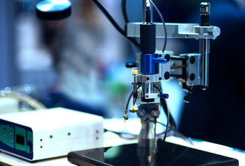 A CNC milling machine milling heads in metal industry