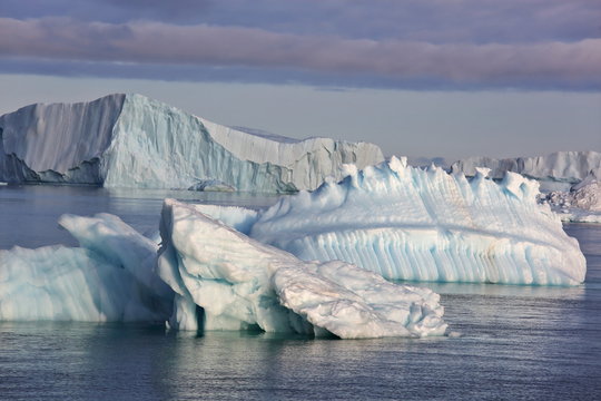 Melting iceberg in Arctic ocean