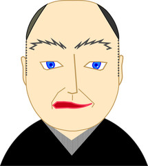 Older balding male executive in suit - icon - avatar