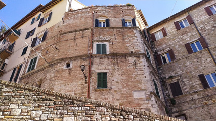 medieval streets of Perugia historical center