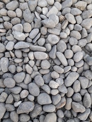 Collection of gray river stones. Good for background and more.