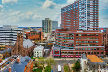 Aerial of Rutgers New Brunswick New Jersey