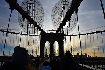 brooklyn bridge and new york city manhattan