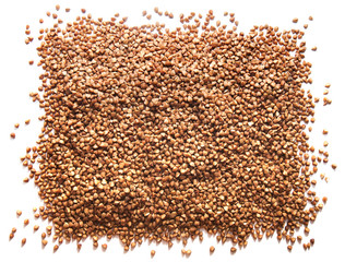 Food background of buckwheat grain