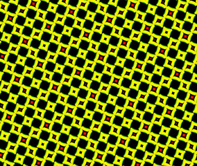 Bright yellow, red color geometric rhombus pattern for web, print design. Simple tile background. Repetitive backdrop. Modern decoration for website banner, poster, story..