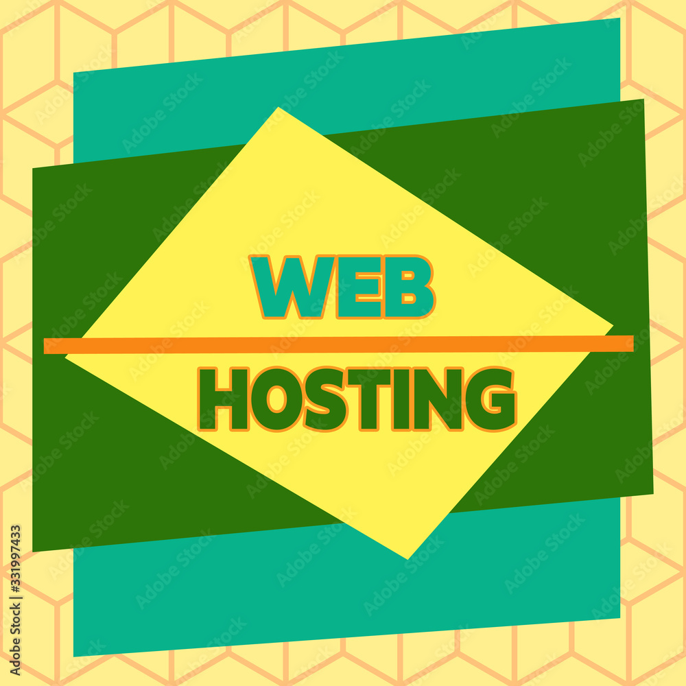 Fototapete text sign showing web hosting. business photo text business of providing storage space and access fo