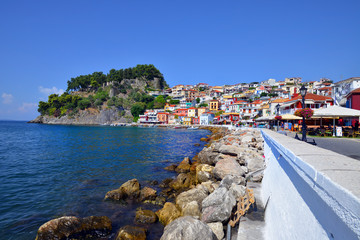 Fototapeta premium Parga cityscape, Greece