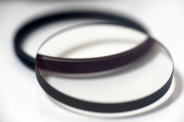 Naklejka premium Trick lens for photography made of the best glass cut in the studio