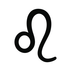 Vector Leo zodiac sign. Astrology horoscope symbol on white background.
