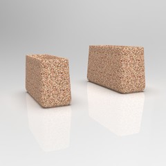 3D illustration. Smooth flowerpot. 5