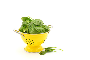 Spinach in Colander