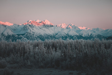 sunrise in the mountains