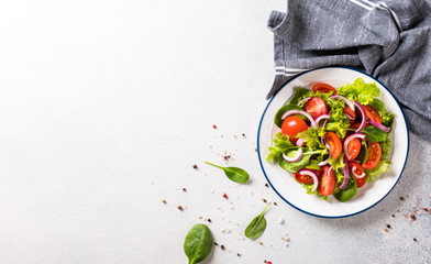 Fresh vegetable salad. Vegetarian food.Concept for a tasty and healthy meal.T