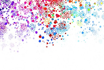 Light Pink, Blue vector backdrop with memphis shapes.