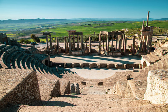Dougga Roman Theater ruins Tunisia