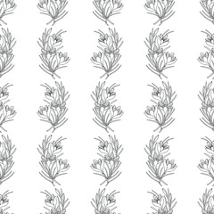  crocus flowers seamless pattern. eps 10 vector stock illustration.
