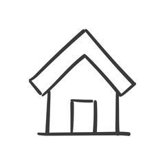 Stay home doodle illustration. House sketch. #Stayhome campaign