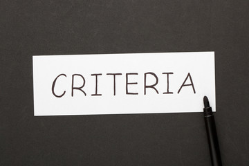 Criteria Word Concept