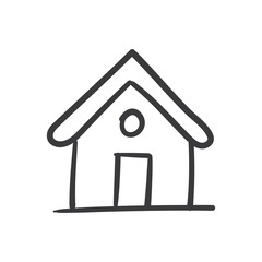Stay home doodle illustration. House sketch. #Stayhome campaign