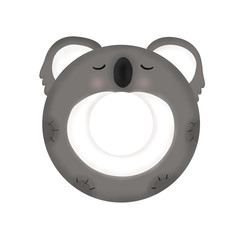 Gray donut fun cute koala © olgahalizeva