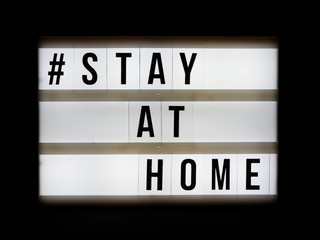 Stay at Home - Text Lightbox