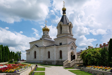 Orthodox Christian Church at the top of the hill in Old Orhei (Orheiul Vechi), Moldova