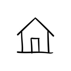 Stay home doodle illustration. House sketch. #Stayhome campaign