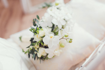 wedding bouquet on the table