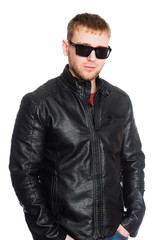 European man with beard in sunglasses