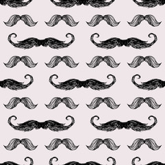 Mustache pattern 2 - obrazy, fototapety, plakaty