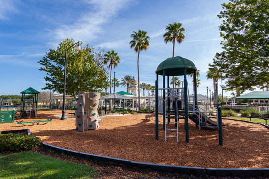 Metal playground for children to enjoy