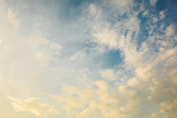 Retro evening sky background