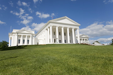 The 2007 restored Virginia State Capitol, designed by Thomas Jefferson who was inspired by Greek and Roman Architecture, Richmond, Virginia
