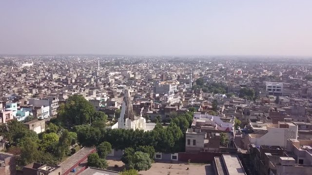 Shiwala teja singh hindu temple sialkot aerial view