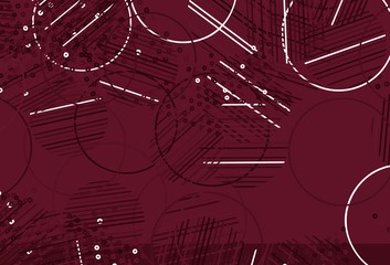 Light Pink, Red vector pattern with polygonal style with circles.