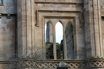 Details of facade of Crawford Priory, Cupar, Fife, built early 18th century