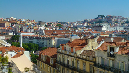 View over Lisbon, Portugal from the Elevador de Santa Justa
