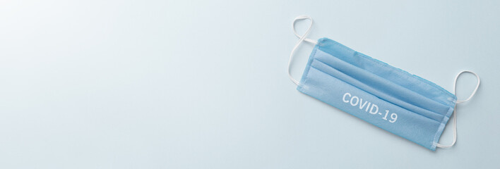 Face medical mask protection against pollution, virus, flu and coronavirus.