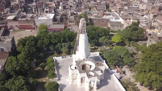Shiwala teja singh hindu temple sialkot aerial view