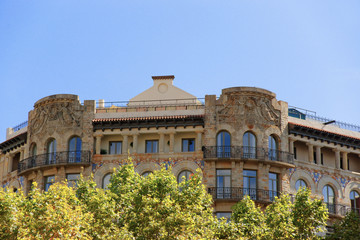Obraz premium Decor of Building in Passeig de Gracia 33 in Barcelona