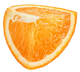 orange slice isolated on white background, clipping path, full depth of field
