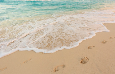 The Zona Hotelera, a long, beachfront strip of high-rise hotels, nightclubs, shops and restaurants at Cancun, Mexico