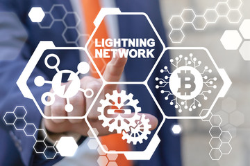 Lightning Network Internet Connection Technology Concept.