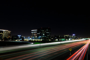 Fototapeta na wymiar long exposure on a freeway