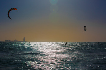 Kitesurfing, Kiteboarding action photos sea sport extreme