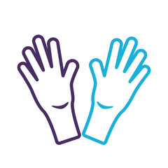 rubber gloves line style icon