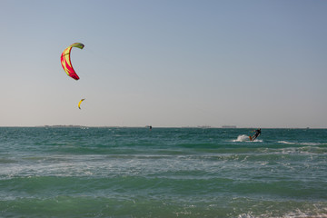 Wakeboarding sea parachuts s splash water variety extreme